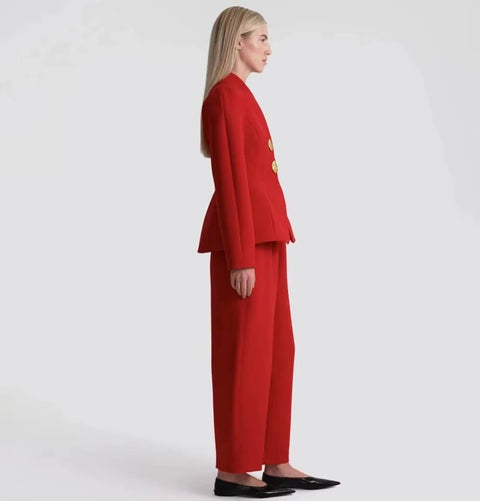Elegant Tailored Suit Jacket And Pant Set CODE: KAR5234