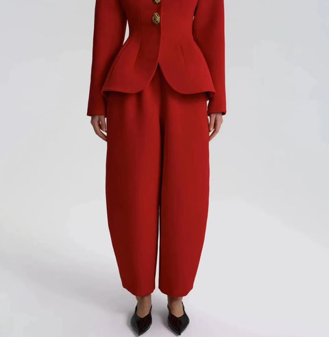 Elegant Tailored Suit Jacket And Pant Set CODE: KAR5234