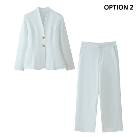 Elegant Tailored Suit Jacket And Pant Set CODE: KAR5234