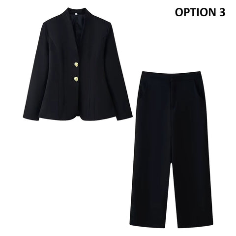 Elegant Tailored Suit Jacket And Pant Set CODE: KAR5234