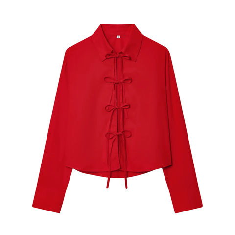 New Poplin Shirt with Bow CODE: KAR5240