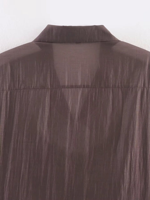 New Fashion Retro Chic Release Button Embroidered Shirt  CODE: KAR5241