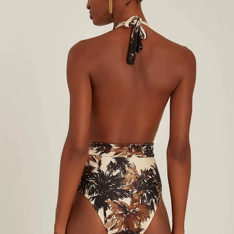 New V Neck Floral One-piece Swimwear CODE: KAR5247