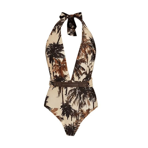 New V Neck Floral One-piece Swimwear CODE: KAR5247