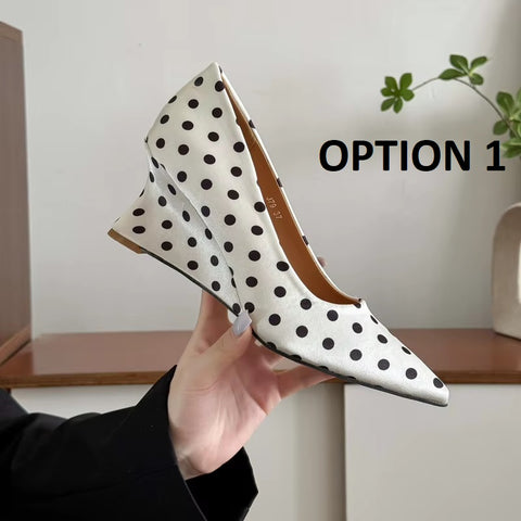 New Spring Wedges Polka Dot Heel CODE: KAR5255