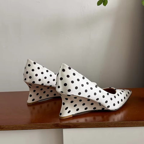 New Spring Wedges Polka Dot Heel CODE: KAR5255