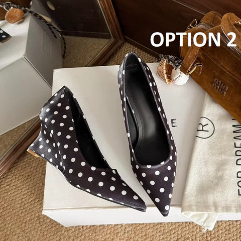 New Spring Wedges Polka Dot Heel CODE: KAR5255