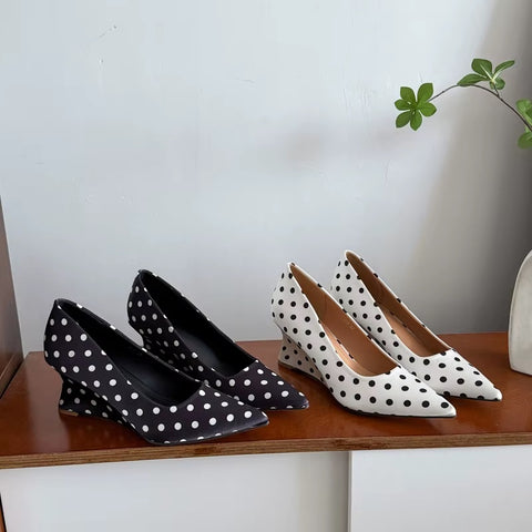 New Spring Wedges Polka Dot Heel CODE: KAR5255
