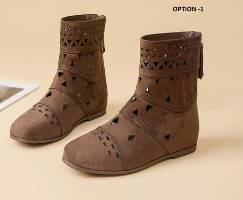 New Bohemian Ankle with Cutouts, Height Increase Boots CODE: KAR5265