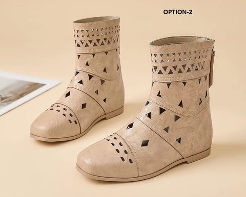 New Bohemian Ankle with Cutouts, Height Increase Boots CODE: KAR5265