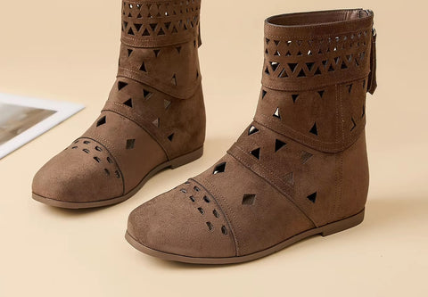 New Bohemian Ankle with Cutouts, Height Increase Boots CODE: KAR5265