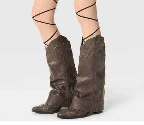 New Square Heel Long knee high Boots CODE: KAR5267