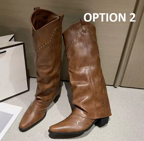 New Square Heel Long knee high Boots CODE: KAR5267