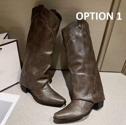 New Square Heel Long knee high Boots CODE: KAR5267