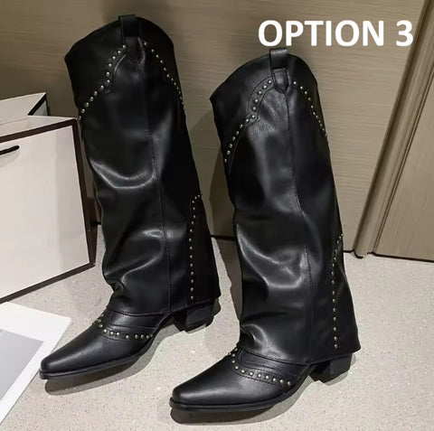 New Square Heel Long knee high Boots CODE: KAR5267