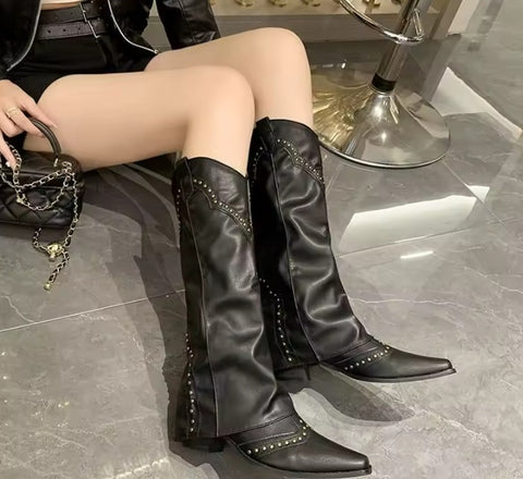 New Square Heel Long knee high Boots CODE: KAR5267