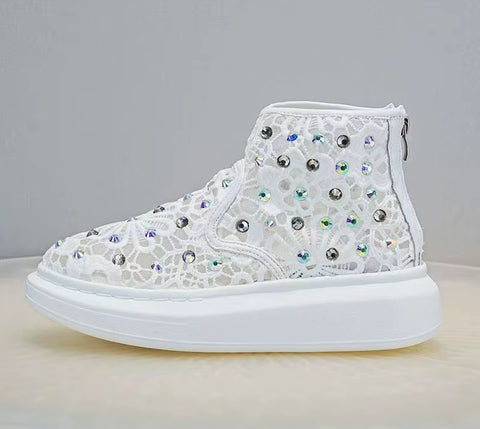 New  Thick Sole High Top Zippers Fashionable Shoes CODE: KAR5269