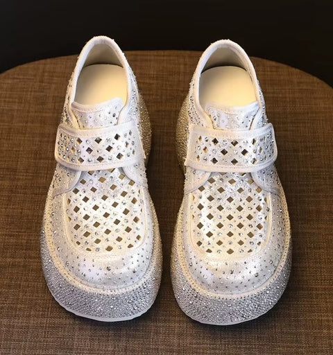 New Summer Style, With Magic Tape, Slip-On, With Diamonds Thick Platform CODE: KAR5270