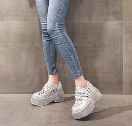 New Summer Style, With Magic Tape, Slip-On, With Diamonds Thick Platform CODE: KAR5270