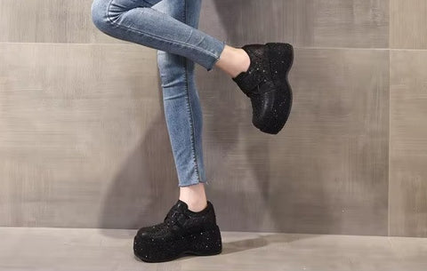 New Summer Style, With Magic Tape, Slip-On, With Diamonds Thick Platform CODE: KAR5270