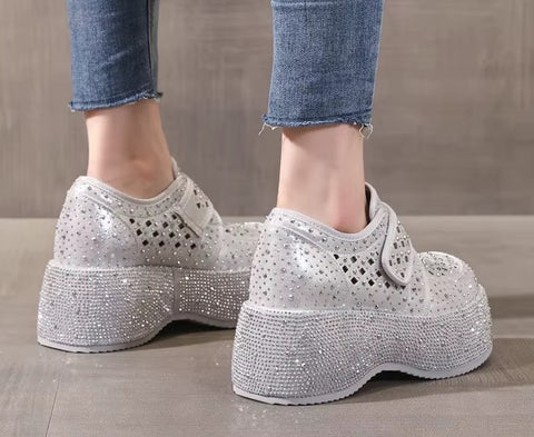 New Summer Style, With Magic Tape, Slip-On, With Diamonds Thick Platform CODE: KAR5270