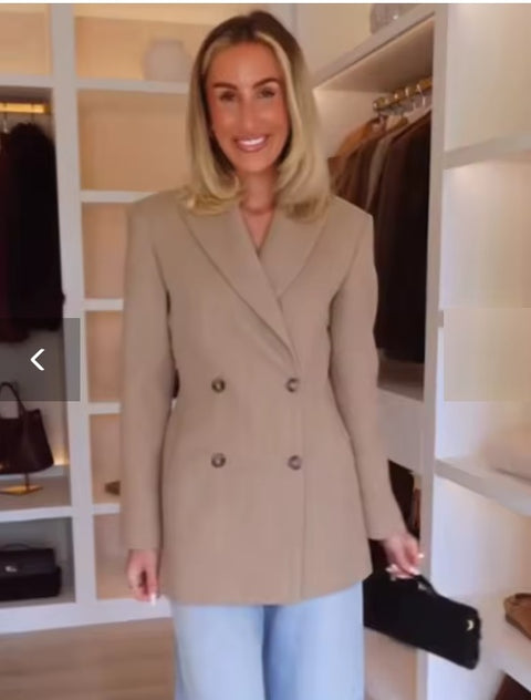 New Casual Double Breasted Long Sleeve Loose 2 Piece Set CODE: KAR5275