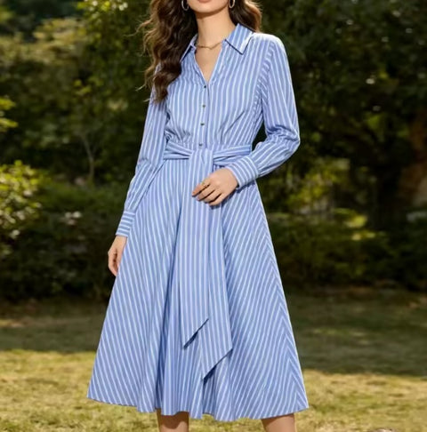 New Fashion Long Sleeve Casual Long Dress CODE: KAR5277