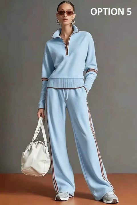 New Stand Collar Long Sleeve Loose Two Piece Set CODE: KAR5283