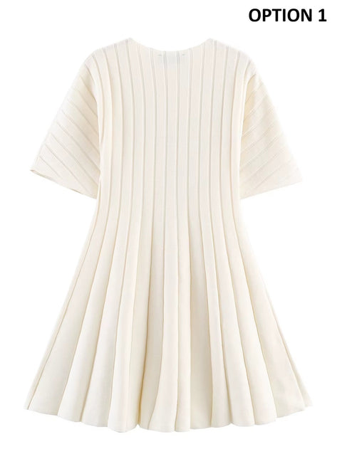 New round Neck Knitted Short Sleeve Casual Wear Dress CODE: KAR5288