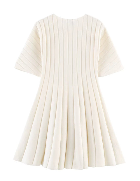 New round Neck Knitted Short Sleeve Casual Wear Dress CODE: KAR5288