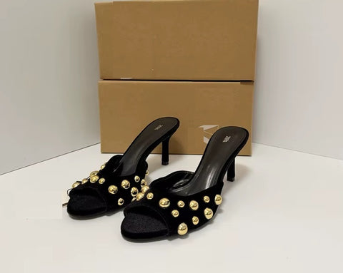 New Round Head Open Toe High Heels CODE: KAR5290