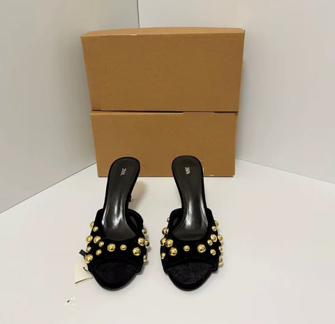New Round Head Open Toe High Heels CODE: KAR5290
