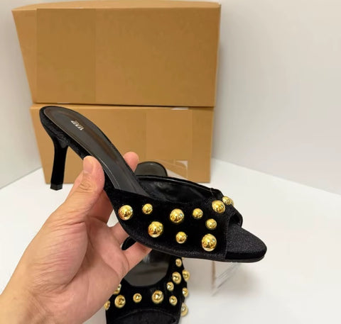 New Round Head Open Toe High Heels CODE: KAR5290