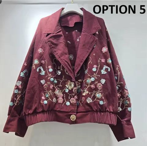 New Notched Collar Single Button Outerwear Top CODE: KAR5295