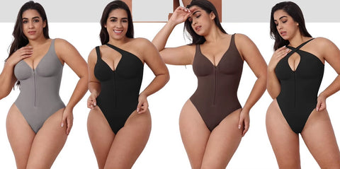 New Strong Waist Zip-Back Strapless High-Cut Bodysuit Corset CODE: KAR5301