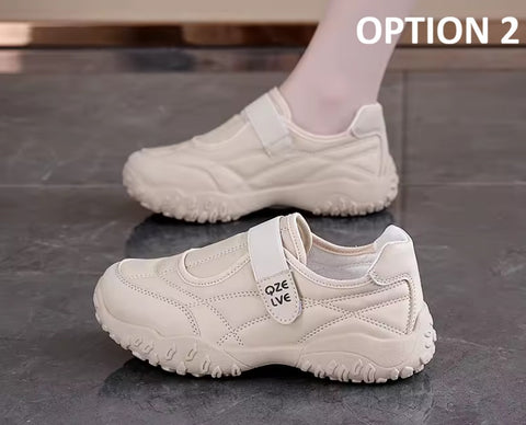 New Round-Toe with Velcro Casual Flat Sneakers CODE: KAR5308