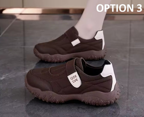 New Round-Toe with Velcro Casual Flat Sneakers CODE: KAR5308