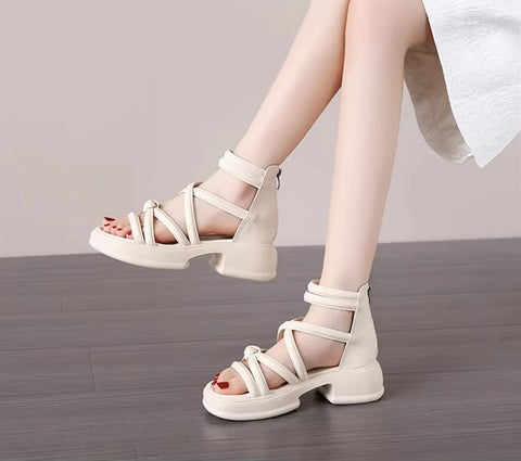 New Zipper Back Heel Slip-On Breathable Sandals CODE: KAR5310