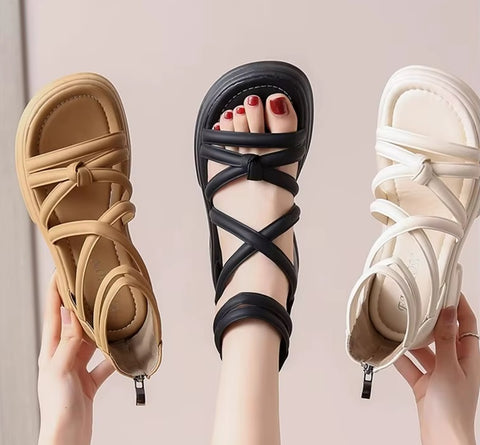 New Zipper Back Heel Slip-On Breathable Sandals CODE: KAR5310