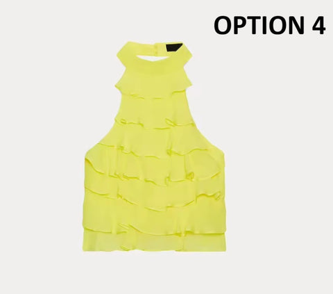 New Collarless Casual Versatile Short Sleeveless Top CODE: KAR5317