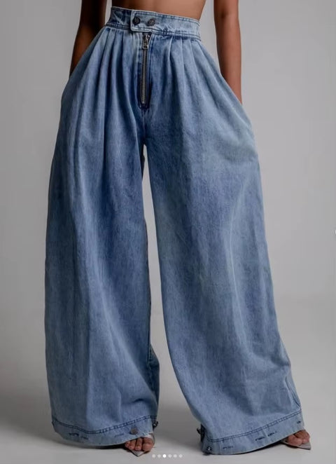 New Fashion Loose button High Waist Pants CODE: KAR5321