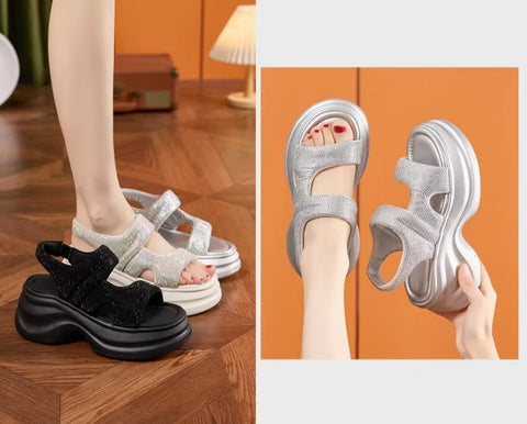 New Comfy peep toe Fashion Chunky Sneaker Hook Shoes CODE: KAR5324
