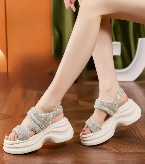 New Comfy peep toe Fashion Chunky Sneaker Hook Shoes CODE: KAR5324