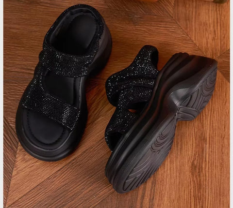 New Comfy peep toe Fashion Chunky Sneaker Hook Shoes CODE: KAR5324