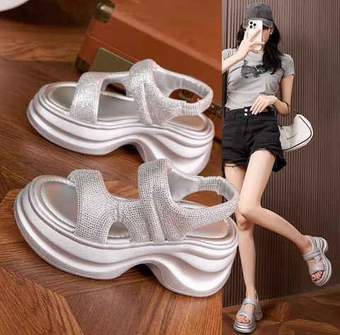 New Comfy peep toe Fashion Chunky Sneaker Hook Shoes CODE: KAR5324