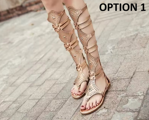 New Fashion Flat Rivet High Top Boots CODE: KAR5326