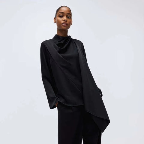 New Elegant Fashion Shawl Design long-sleeved Top CODE: KAR5330