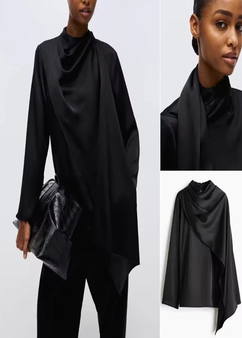 New Elegant Fashion Shawl Design long-sleeved Top CODE: KAR5330