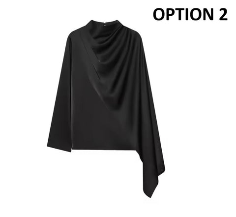 New Elegant Fashion Shawl Design long-sleeved Top CODE: KAR5330
