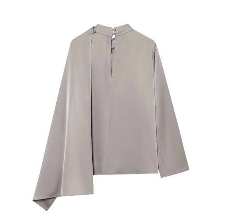 New Elegant Fashion Shawl Design long-sleeved Top CODE: KAR5330
